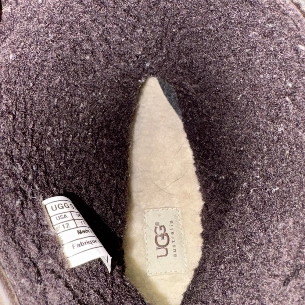 Ugg Foerster Sheepskin Leather Boots Mens 12 Suede Waterproof Wool Lined 1007796